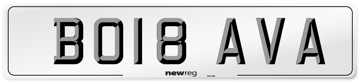 BO18 AVA Number Plate from New Reg